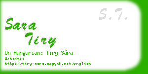 sara tiry business card